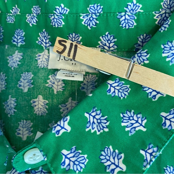 J. Crew factory Collared short-sleeve tie-waist mini dress Vintage Kelly White 8 - Picture 9 of 9